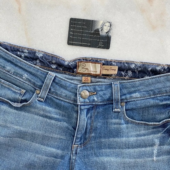 PAIGE DENIM JIMMY JIMMY CUTOFF SHORTS - Picture 2 of 4